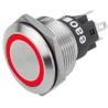 EAO Illuminated Momentary Push Button Switch Panel Mount SPDT Red LED IP65 IP67 22.3 mm Cutout 240V DC 82-6151.1116