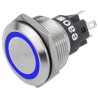 EAO Illuminated Momentary Push Button Switch Panel Mount 22.3 mm Cutout SPDT Blue LED IP65 IP67 240V AC/DC 82-6151.1124