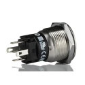 EAO Illuminated Momentary Push Button Switch Panel Mount, 19 mm Cutout, SPDT, Green LED, IP65/IP67, 240 V DC/AC 82-5153.1133