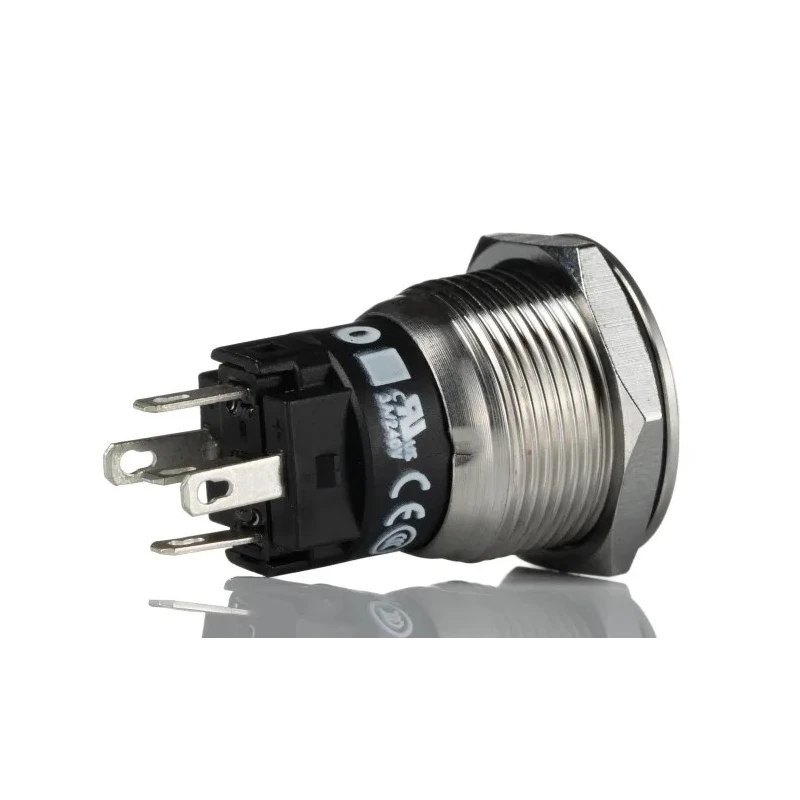 EAO Illuminated Momentary Push Button Switch Panel Mount, 19 mm Cutout, SPDT, Green LED, IP65/IP67, 240 V DC/AC 82-5153.1133