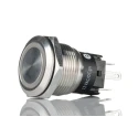 EAO Illuminated Momentary Push Button Switch Panel Mount, 19 mm Cutout, SPDT, Green LED, IP65/IP67, 240 V DC/AC 82-5153.1133