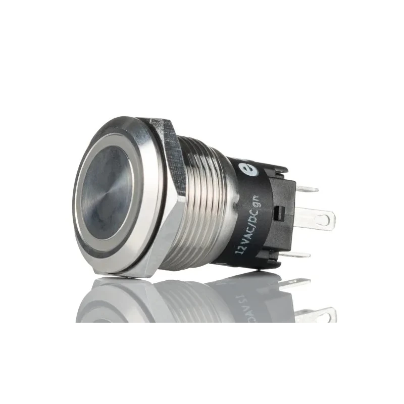EAO Illuminated Momentary Push Button Switch Panel Mount, 19 mm Cutout, SPDT, Green LED, IP65/IP67, 240 V DC/AC 82-5153.1133