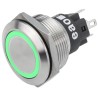 EAO Illuminated Momentary Push Button Switch Panel Mount 22.3 mm Cutout SPDT Green LED IP65 IP67 240V DC 82-6151.1134