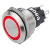 EAO Illuminated Push Button Switch Panel Mount Momentary SPDT Red LED 22.3 mm Cutout IP65 IP67 240 V 24 V AC 82-6153.1113