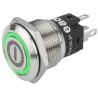 EAO 82 Series Illuminated Push Button Switch, Momentary, Panel Mount, 19 mm Cutout, SPDT, Green LED, IP65 82-5151.1134.B001