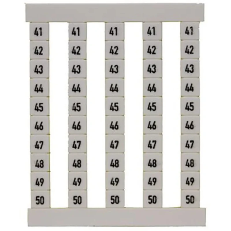 Weidmüller Numbers Terminal Marker for Use with All Weidmüller Cable Connectors 0133360041