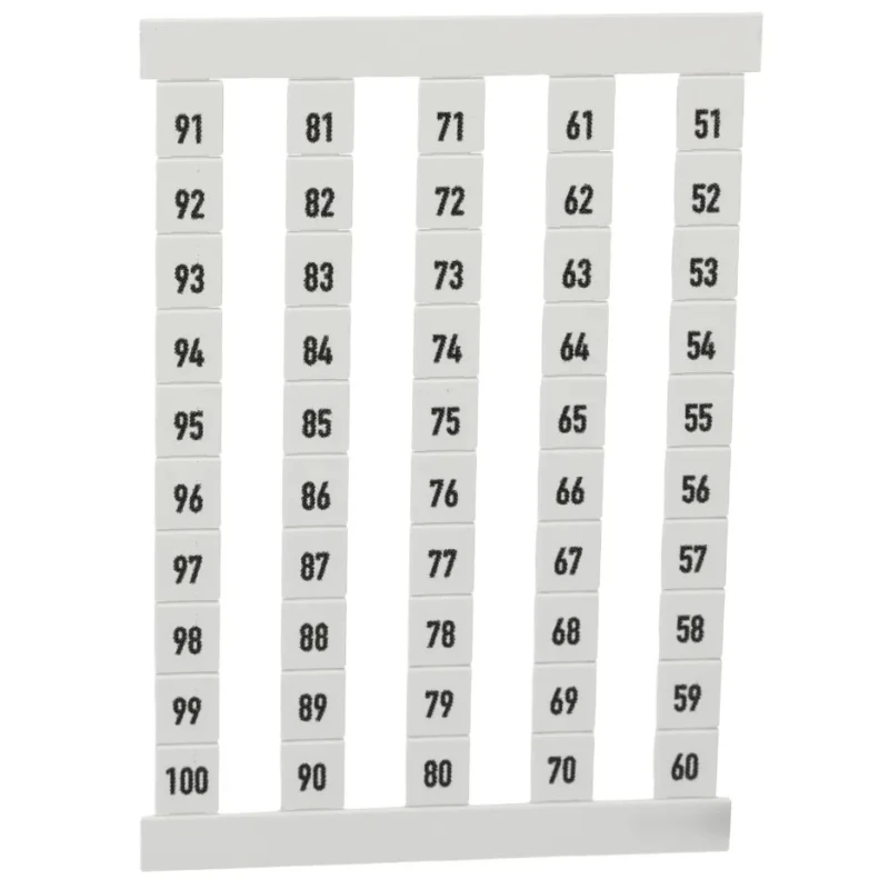 Weidmüller Terminal Block Marker for Use with Cable Connectors Plug-In Connectors Electronic Sub-Assemblies 5mm x 0468760051