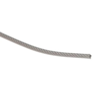 RS PRO Stainless Steel Wire Rope 100 m, Safe Working Load 14kg, Nylon Covered, Model 124-4746