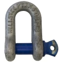 RS PRO D-Shackle Alloy Steel Galvanised, Screw Pin, Safe Working Load 1.5t 124-4827