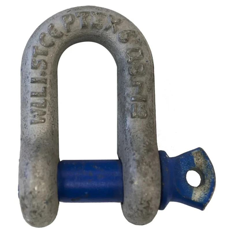 RS PRO D-Shackle Alloy Steel Galvanised, Screw Pin, Safe Working Load 1.5t 124-4827