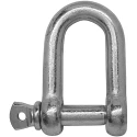 RS PRO Electro Galvanised D-Shackle Mild Steel 6mm Screw Pin 24mm Length 124-4849