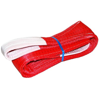 RS PRO 3 m Red Polyester Duplex Webbing Lifting Sling with Becket Eye, 5t Straight Pull Load Model 124-4887