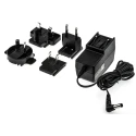RS PRO 12W Universal AC/DC Adapter, 12V DC Output, 1A, 2.1 x 5.5 x 12 mm Centre Positive Connector, Global Plug 124-4716
