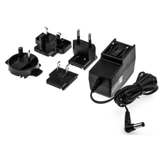 RS PRO 12W Universal AC/DC Adapter, 12V DC Output, 1A, 2.1 x 5.5 x 12 mm Centre Positive Connector, Global Plug 124-4716