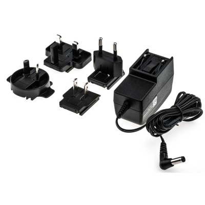 RS PRO 12W Universal AC/DC Adapter, 12V DC Output, 1A, 2.1 x 5.5 x 12 mm Centre Positive Connector, Global Plug 124-4716