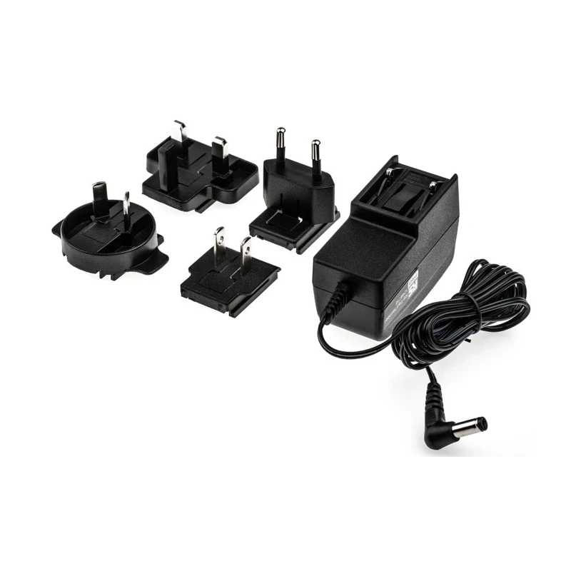 RS PRO 12W Universal AC/DC Adapter, 12V DC Output, 1A, 2.1 x 5.5 x 12 mm Centre Positive Connector, Global Plug 124-4716