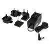 RS PRO 12W Universal AC/DC Adapter, 12V DC Output, 1A, 2.1 x 5.5 x 12 mm Centre Positive Connector, Global Plug 124-4716