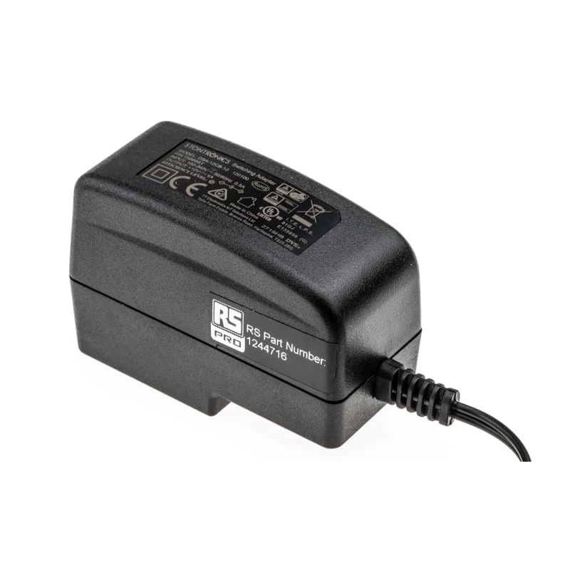RS PRO 12W Universal AC/DC Adapter, 12V DC Output, 1A, 2.1 x 5.5 x 12 mm Centre Positive Connector, Global Plug 124-4716