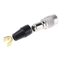 Hirose 5-Contact Miniature Cable Circular Connector Plug Male, Brass Housing, Push-Pull Coupling, 100V, 2A, HR10A-7P-5P(73)