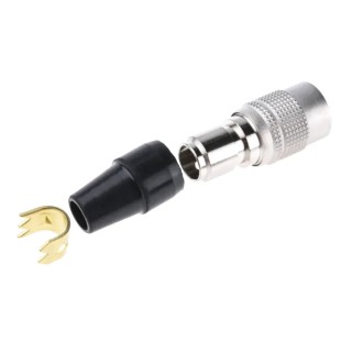 Hirose 5-Contact Miniature Cable Circular Connector Plug Male, Brass Housing, Push-Pull Coupling, 100V, 2A, HR10A-7P-5P(73)