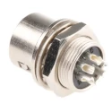 Hirose Circular Connector, 6 Contacts, Panel Mount, Miniature Socket Connector, Female, 100V, 2A, HR10A-7R-6S(73)