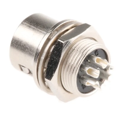 Hirose Circular Connector, 6 Contacts, Panel Mount, Miniature Socket Connector, Female, 100V, 2A, HR10A-7R-6S(73)