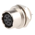 Hirose Circular Connector, 6 Contacts, Panel Mount, Miniature Socket Connector, Female, 100V, 2A, HR10A-7R-6S(73)