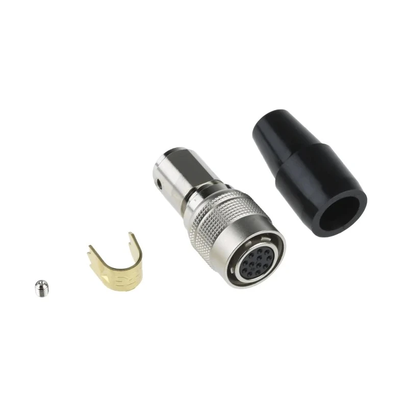 Hirose Circular Connector, Miniature Size, 12 Contacts, Cable Mount Plug, Female, HR10 Series HR10A-10P-12S(73)