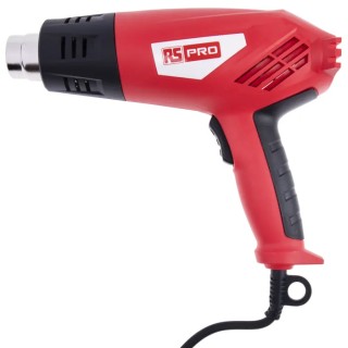 RS PRO Electric Heat Gun 2 kW 240 V Corded 550°C Max Operating Temperature Type C EU Plug EOT0201
