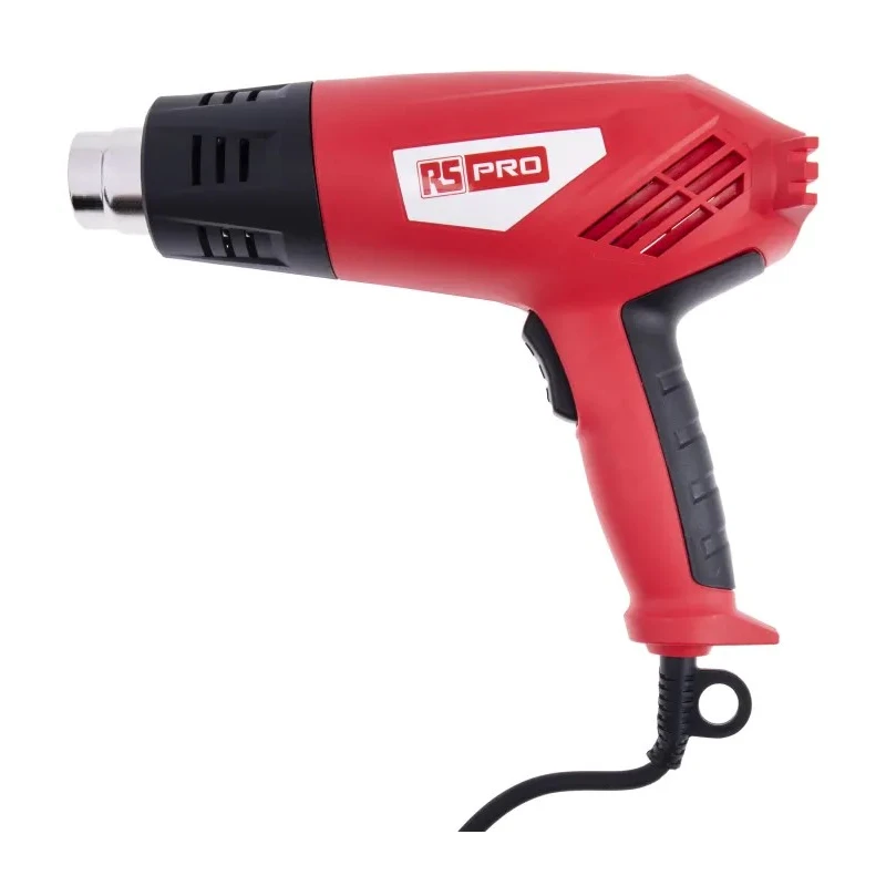 RS PRO Electric Heat Gun 2 kW 240 V Corded 550°C Max Operating Temperature Type C EU Plug EOT0201