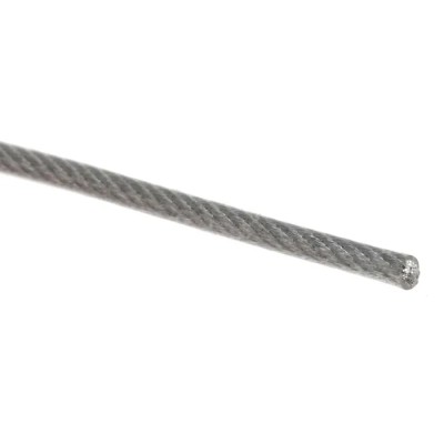 RS PRO Galvanised Steel Wire Rope 1.8 mm Diameter 100 m Length Safe Working Load 45 kg 124-4748