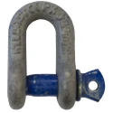 RS PRO D-Shackle Alloy Steel Screw Pin 0.75 t Safe Working Load Galvanised 124-4825