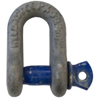 RS PRO D-Shackle Alloy Steel Screw Pin 0.75 t Safe Working Load Galvanised 124-4825
