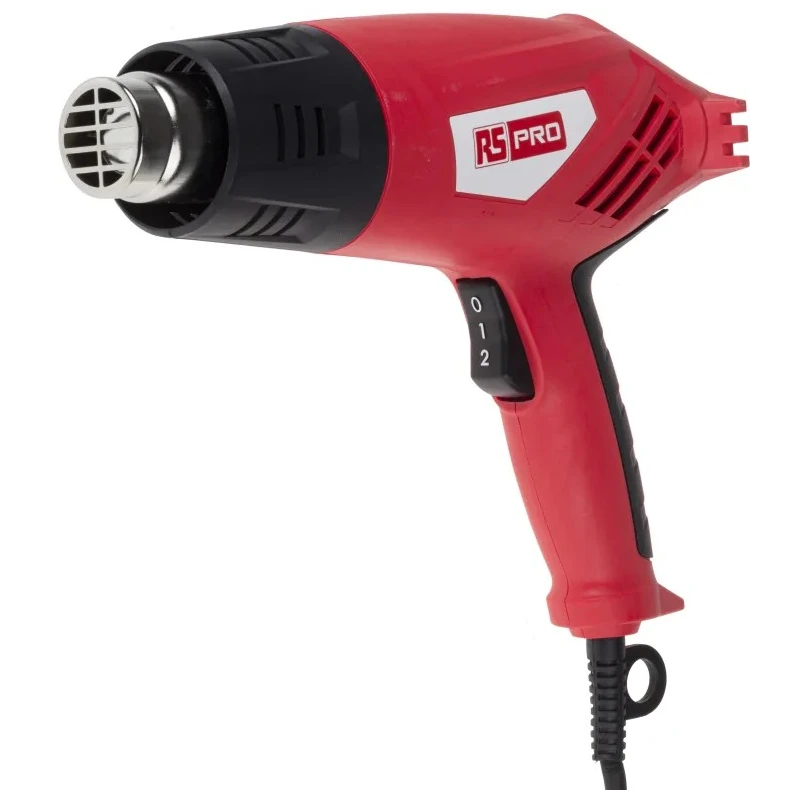 RS PRO Corded Heat Gun 1.6 kW 240 V 500 °C max Air Flow 550 L/min EOT0202