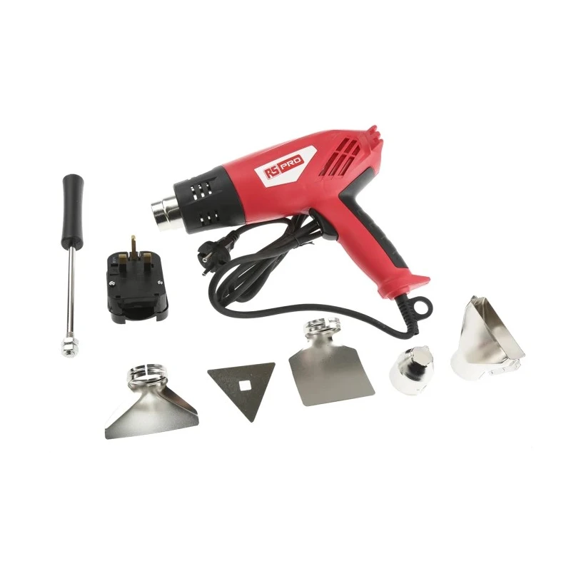 RS PRO Corded Heat Gun 1.6 kW 240 V 500 °C max Air Flow 550 L/min EOT0202