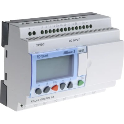 Crouzet Millenium 3 Series Logic Module 12-Input Analogue Digital Input 8 Outputs Relay Output 24V DC 8A 88970051