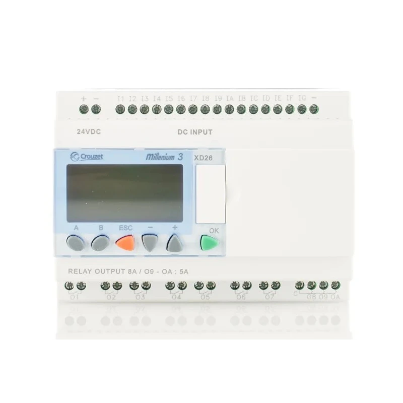 Crouzet Millenium 3 Series 16-Input Analogue and Digital Logic Module, 10 Relay Outputs, 24V DC, 8A Output Current 88970161
