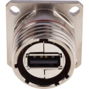 Amphenol Socapex USB Connector Straight Panel Female 1 Port USB Type A IP68 5V 5A USBFTV21N