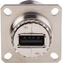 Amphenol Socapex USB Connector Straight Panel Female 1 Port USB Type A IP68 5V 5A USBFTV21N