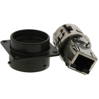 Amphenol Socapex RJF Series RJ45 Shielded Female Panel Mount Connector Cat5e 1 Port 8 Way 