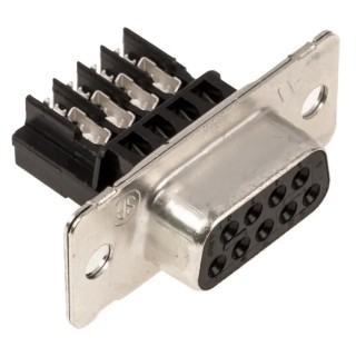 TE Connectivity Amplimite HDE-20 9 Way Straight 2.743 mm Pitch Cable D-Sub Connector Female 1-745491-7