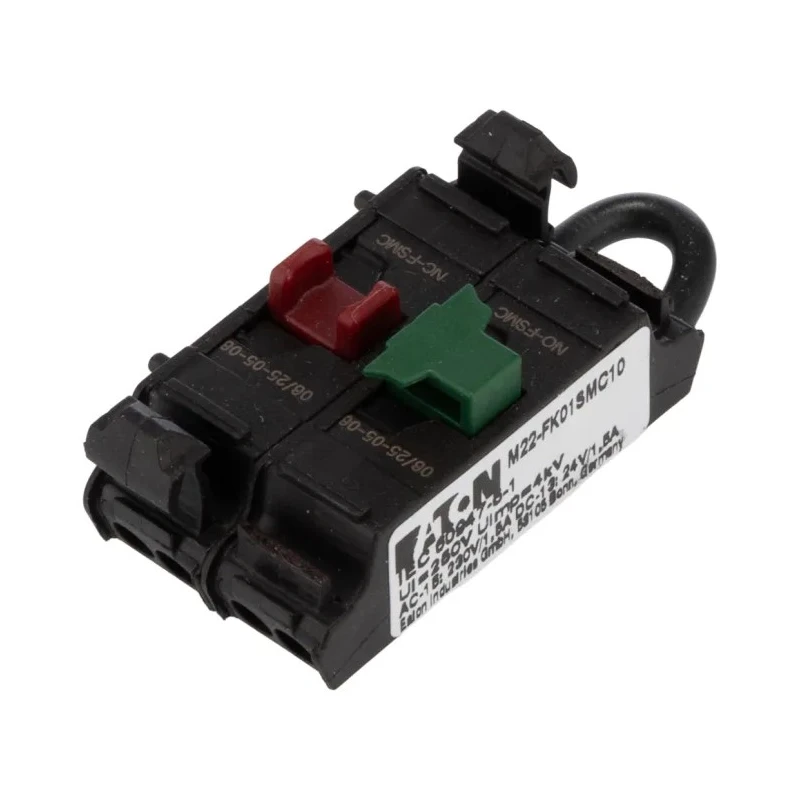 Eaton RMQ Titan M22 Series Contact Block 25V 4A Current Rating 1 NO/1 NC Push-in Terminal 180793 M22-FK01SMC10