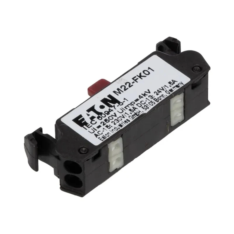 Eaton RMQ Titan M22 Series Contact Block 1 NC, 230 V AC, 24 V DC, 1.5 A Current Rating 180791 M22-FK01