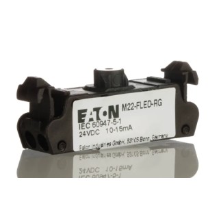 Eaton RMQ Titan M22 Series Light Block 24V, Red and Green LED, Push-in Terminal 180799 M22-FLED-RG