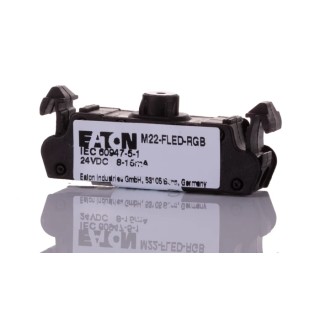 Eaton RMQ Titan M22 Series Light Block LED Indicator, 24V DC, Blue Green Red, Model 180800 M22-FLED-RGB
