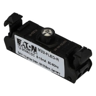 Eaton RMQ Titan M22 Series Light Block LED Red Illumination 12-30 V AC/DC 15mA Push-in Terminal 180798 M22-FLED-R
