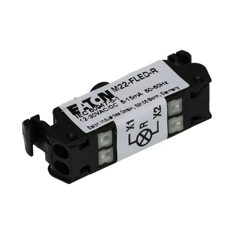 Eaton RMQ Titan M22 Series Light Block LED Red Illumination 12-30 V AC/DC 15mA Push-in Terminal 180798 M22-FLED-R