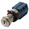 Kaba High Security Key Switch, DPCO, 10A, 2-Way Common-Key, Silver Housing, Spring Return 7-350152-1-NI