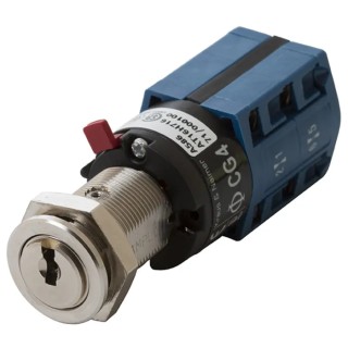 Kaba High Security Key Switch DPCO 10A 2-Way Random-Key Silver Housing 24V DC 440V AC 7-350172-NI