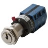 Kaba High Security Key Switch DPCO 10A 2-Way Random-Key Silver Housing 24V DC 440V AC 7-350172-NI